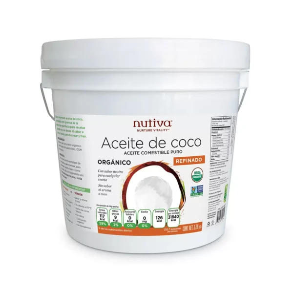 Nutiva Aceite de Coco Orgánico 3.79 L - Imagen 2